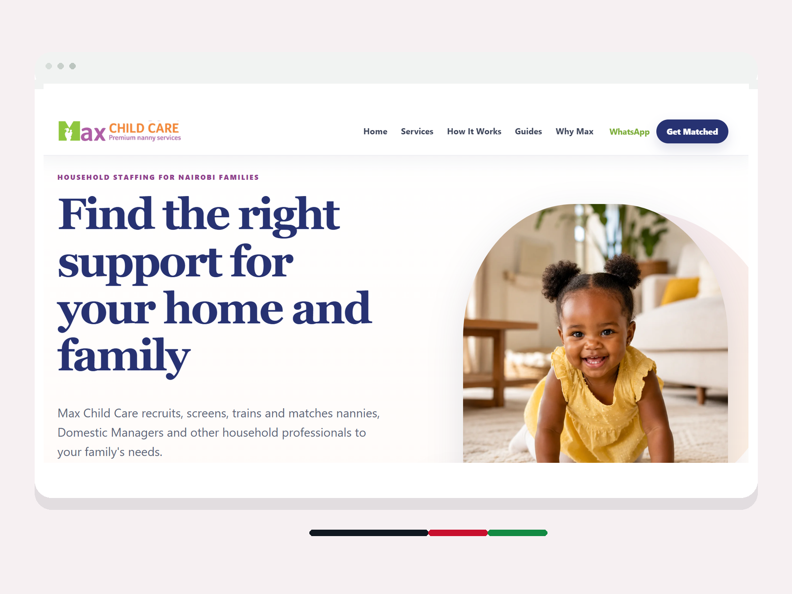 Max Child Care website screenshot